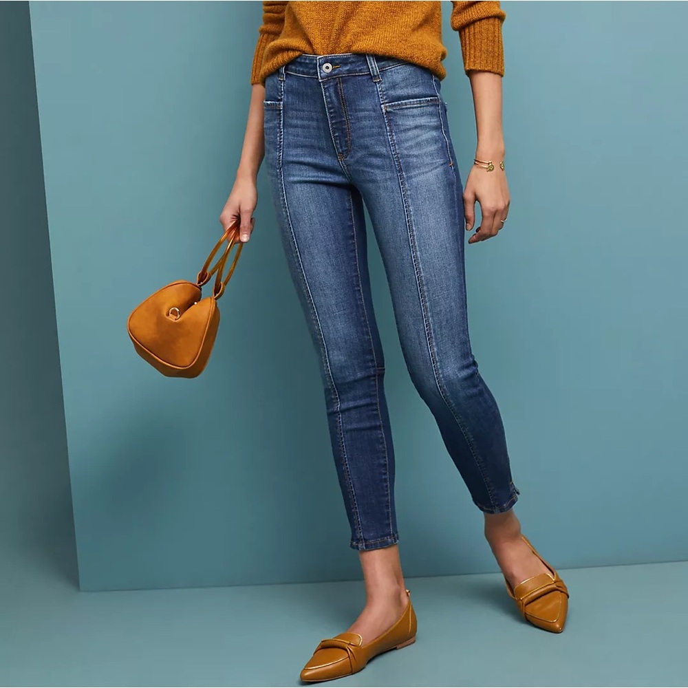 Anthropologie High Rise Blue Jeans
